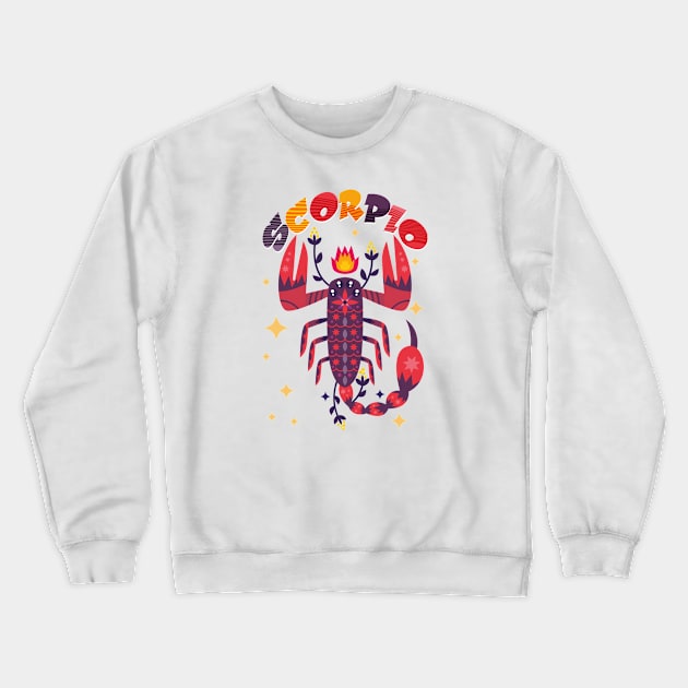 Scorpio Horoscope Crewneck Sweatshirt by PalmGallery